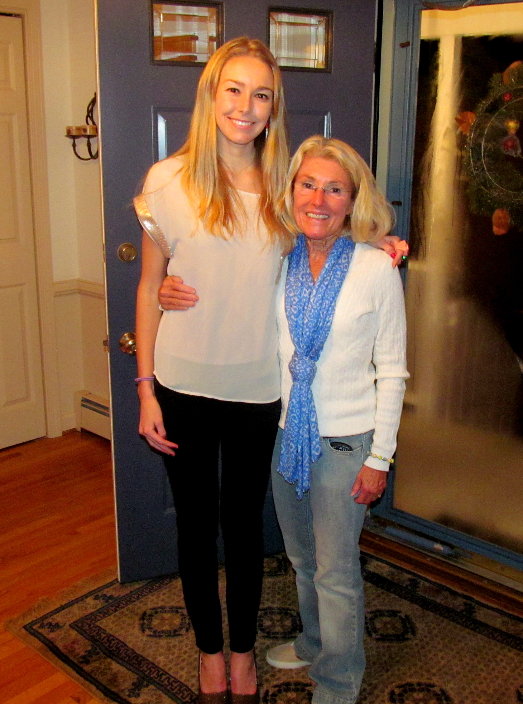 Mom and I at the party - my heels highlight our height difference!