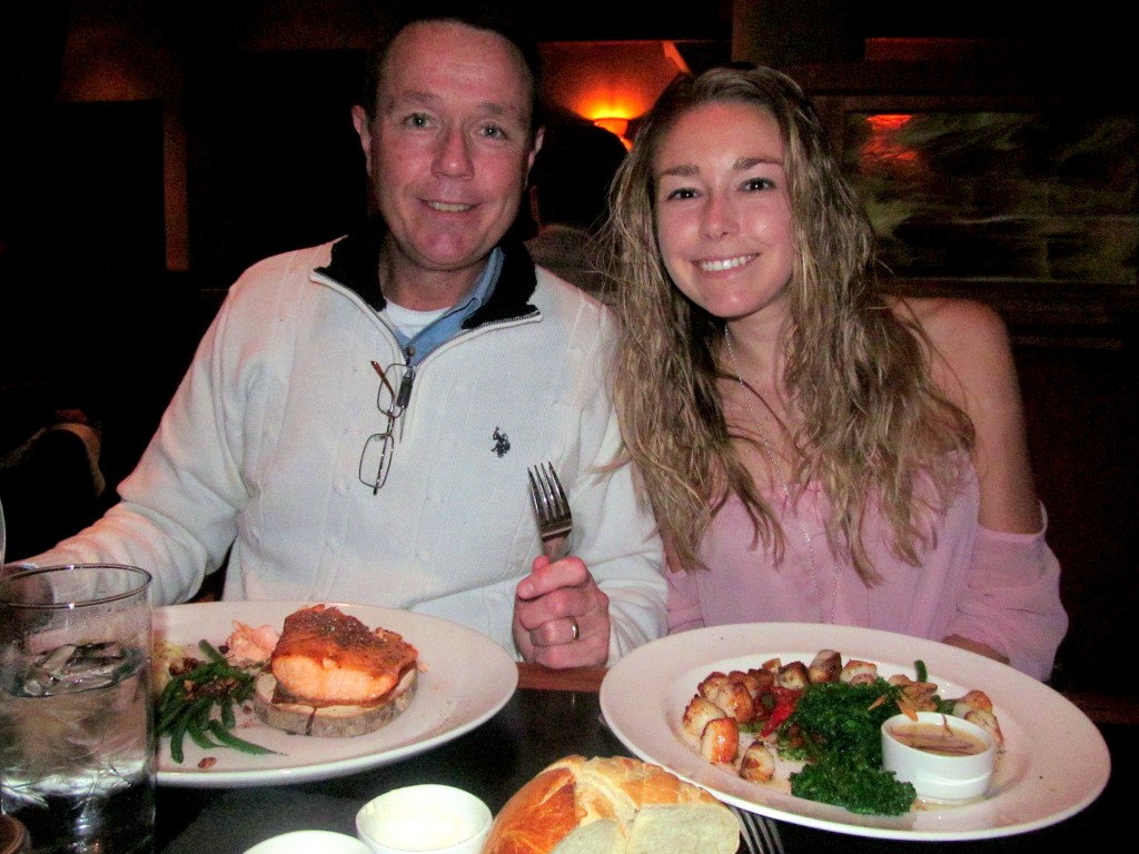 A foodie and her dad.