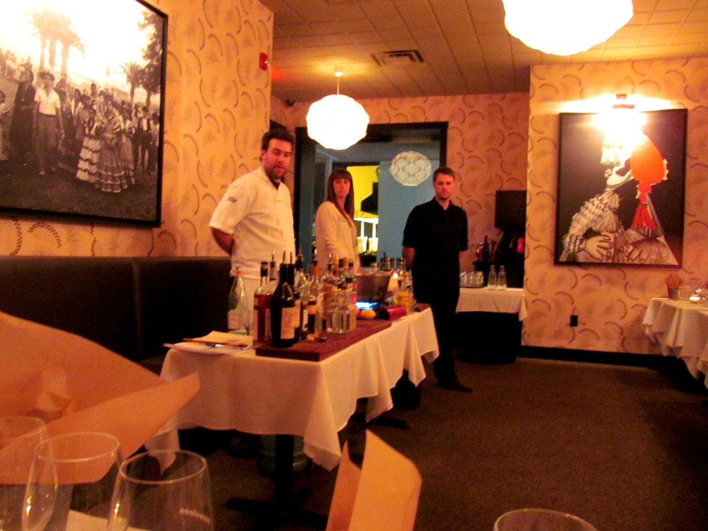 Chef Alex started the class by prepping his homemade tonic water.