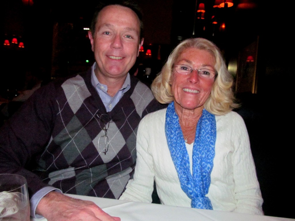 Dad and Mom, ready to chow.