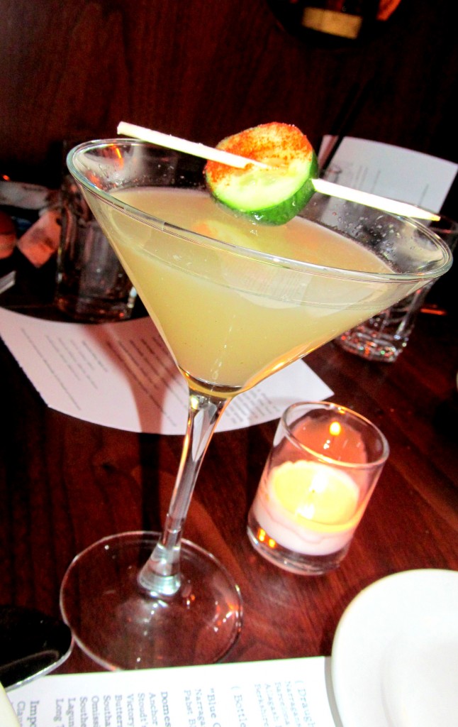 Olivia's Aye Cukarumba! - Vizcaya 12yr. Rum, St. Germain, Cucumber, Lime Juice, Habanero Bitters