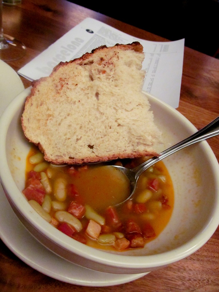 Another winning soup by Chef Alex - pancetta, chorizo, and beans in a heavenly broth.