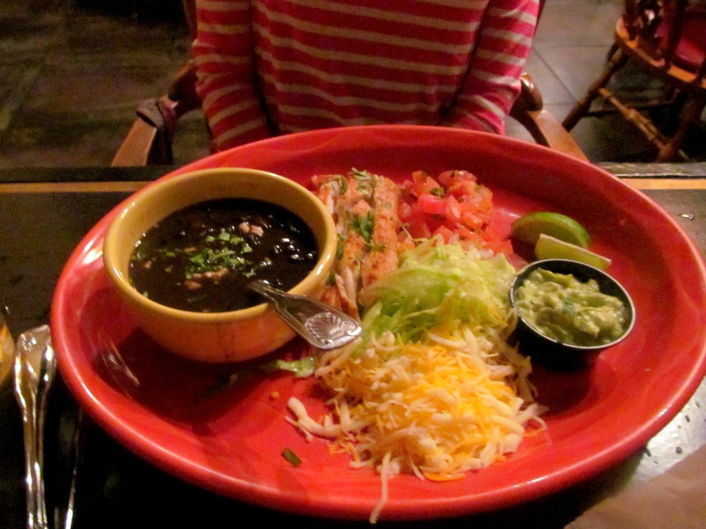 Her veggies were at first forgotten but were brought out quickly after we asked for them.