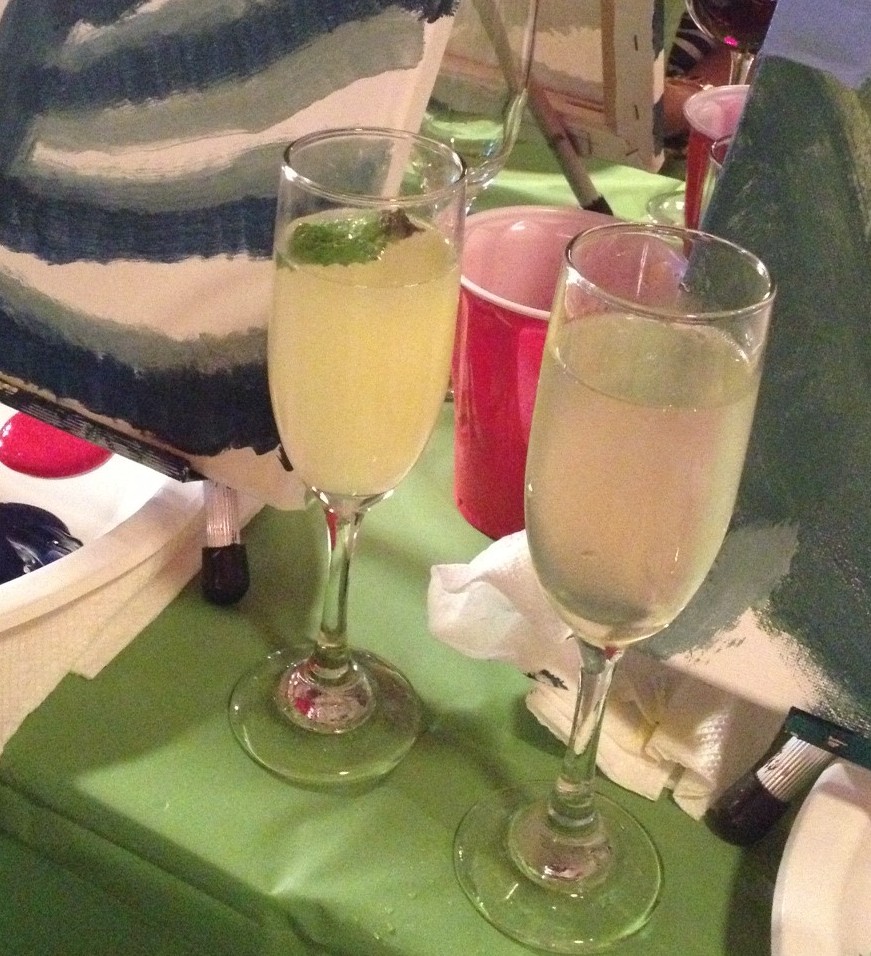 My second drink (right) was a classic, the French 75 (champagne, gin, lemon juice, simple syrup).