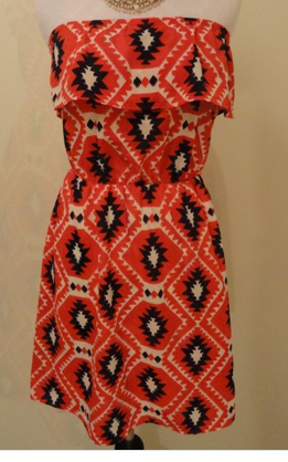 Patriotic Tribal Print Dress - $40