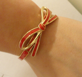 Red Bow Stretch Bracelet - $8