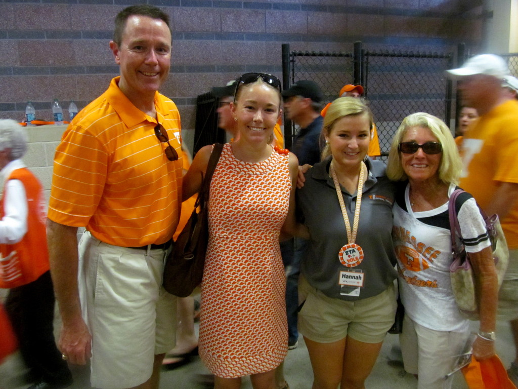 The fam (minus my bro) visited Hannah-Vol at her job in the stadium's Vol Shop!