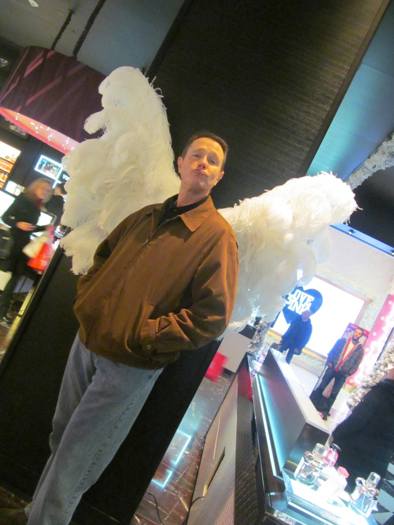 Dad earned his wings in Victoria's Secret!