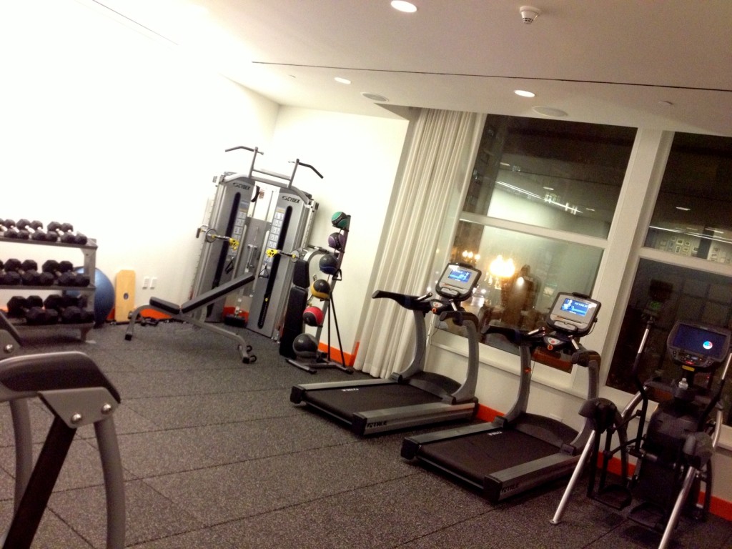 Perk of staying in a hotel instead of at a friend's place...gym access!