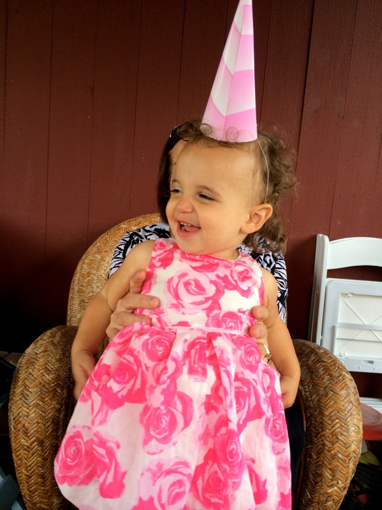 At this year's party - her hair is just lovely.