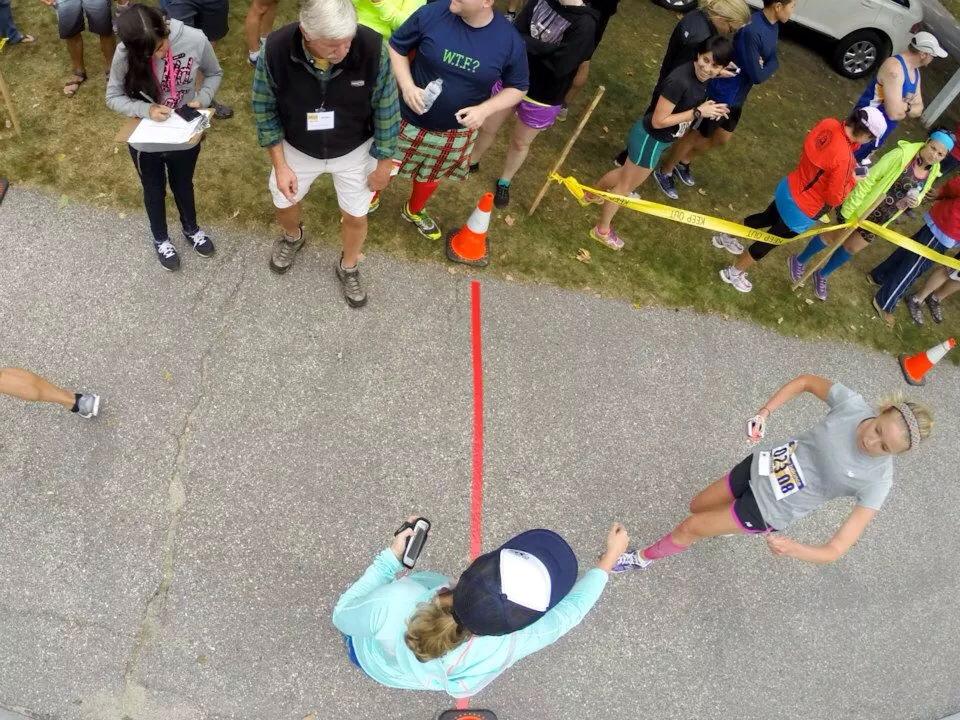 Pretty badass photo of my final handoff to Marissa, from the Reach the Beach FB page.