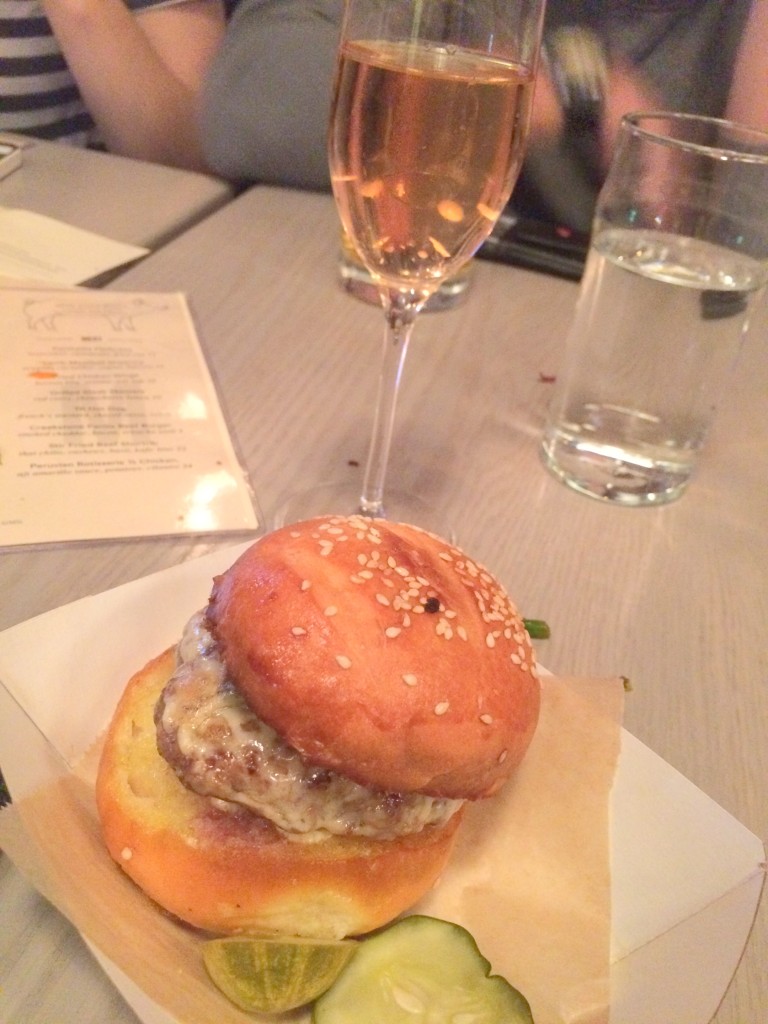 We all shared a bunch of snacks, and I ordered my own mini burger, probably one of the best I've ever had thanks to the small batch bacon adhered expertly to the meat by smoked cheddar. Bacon was never at risk of sliding off the burger.