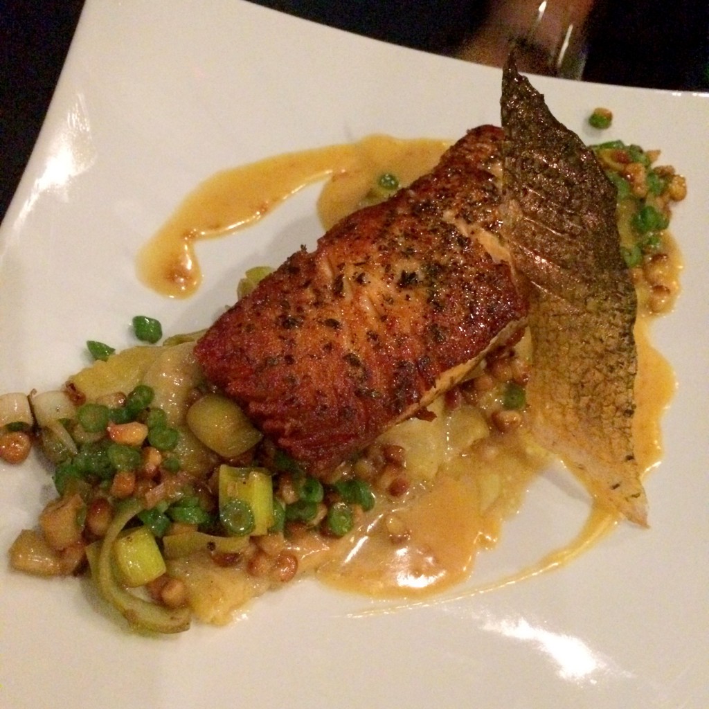 The evening's salmon special featured DRINKmaple, which balanced perfectly against the dish's smokey notes.