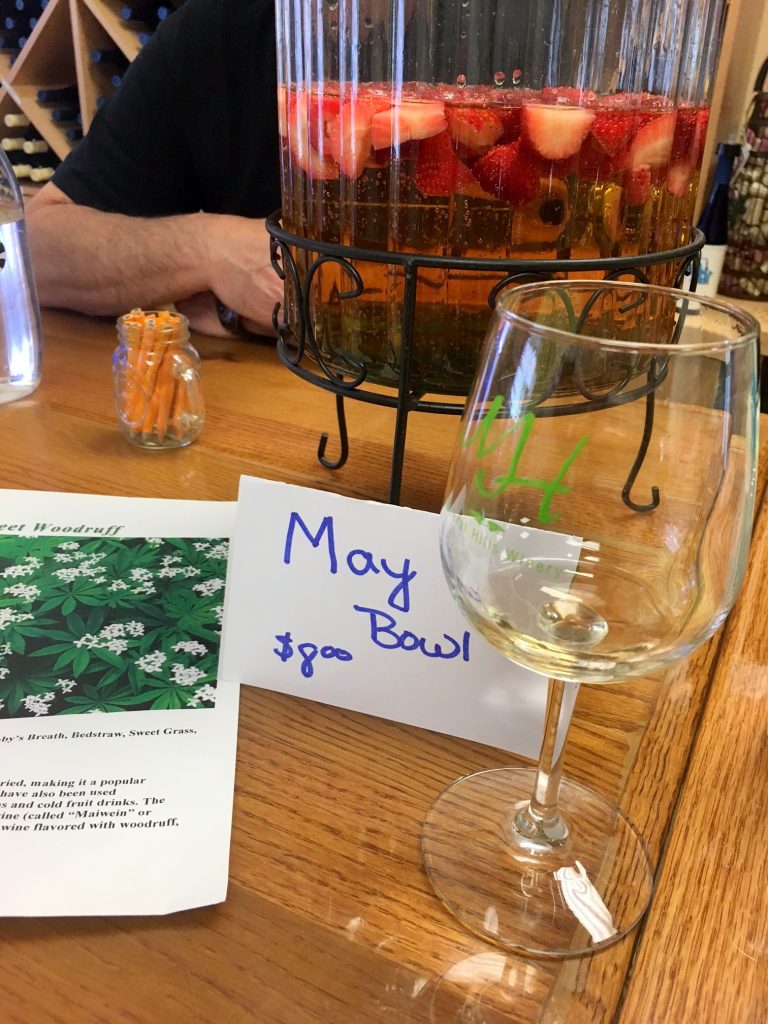 Larry greeted us with tastes of May Wine, which is a German beverage traditionally served on May Day.